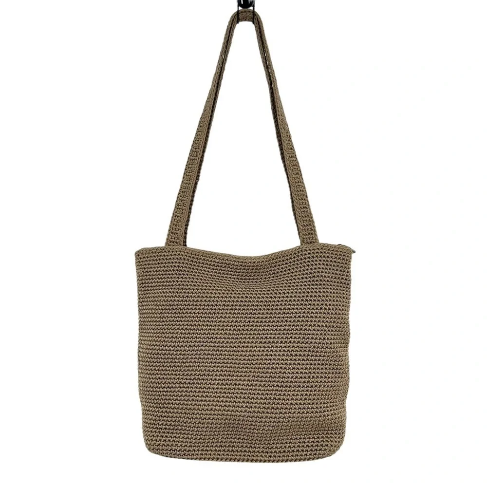 The Sak Crocheted Double Strap Shoulder Bag in‎ Neutral Tan
